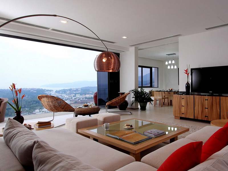The Heights Type A Penthouse Apartment living room